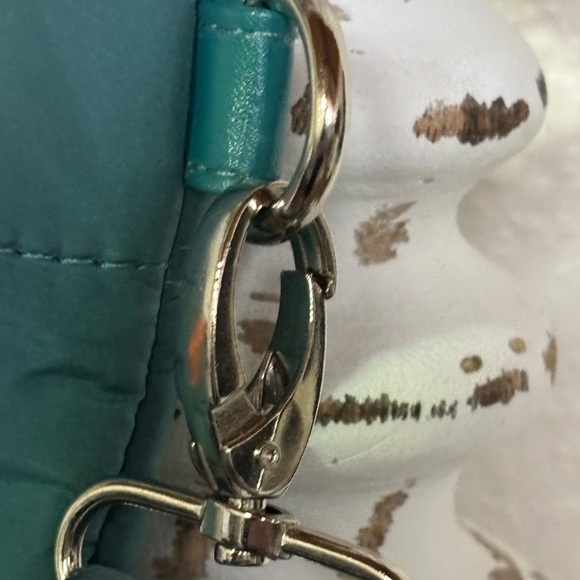 Green Crossbody Bag with Orange Accent (NWOT) - Picture 4 of 11